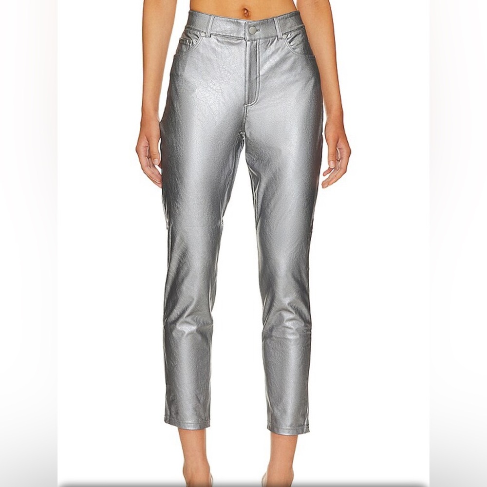 Commando Faux Leather Five Pocket Pant in Platinum XS